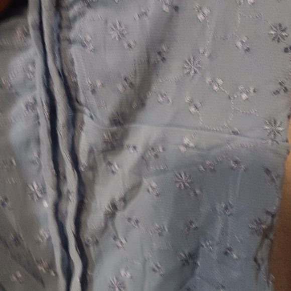 Y2k Full Tilt Light Blue Floral Blouse Sz S - Picture 3 of 5